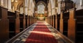 The Enchanting and Ornate Interior of a Church Hall, Capturing Timeless Grace