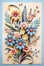 Enchanting Paper Blooms: A Vibrant Display of Traditional Elegan