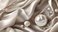 Enchanting pearl veil, serene silk and foil fusion Royalty Free Stock Photo