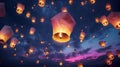 Illuminating the Skies: Flying Chinese Paper Lanterns