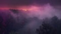 Enchanting Pink, Magenta, and Purple Fog on Dark Hazy Background