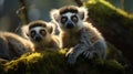 playful monkeys and curious lemurs