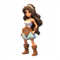 Enchanting Realm: Isabella - 3d 8 Bit Pixel Cartoon Character