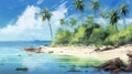 Enchanting Redondo Beach Scene From The Maldives In Hayao Miyazaki\'s Style