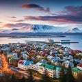 Enchanting Reykjavik: A Blend of Natural Wonders and Urban Charm Royalty Free Stock Photo