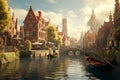 Enchanting scene of the historic city of Bruges