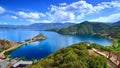 The enchanting scenery of Lugu lake Royalty Free Stock Photo
