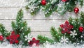 Winter magic: Christmas tree in white wood