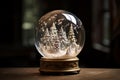 Enchanting Snow decorative globe. Generate Ai Royalty Free Stock Photo