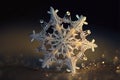 Enchanting Snowflake - AI Generated Macro Photography Illustration 020