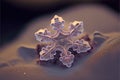 Enchanting Snowflake - AI Generated Macro Photography Illustration 028