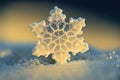 Enchanting Snowflake - AI Generated Macro Photography Illustration 023