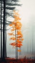Enchanting Solitude: A Vertical Composition of a Lone Tree in a
