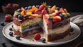 Enchanting Spectrum Delight The Rainbowlicious Fruit Cake