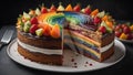 Enchanting Spectrum Delight The Rainbowlicious Fruit Cake