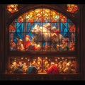 Enchanting Stained Glass Window with Faerie Tale