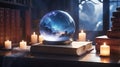 an enchanting still life with a crystal ball anc ai generated Royalty Free Stock Photo