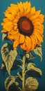 Enchanting Sunflower Princess: A Vibrant Ochre Ode to Nature\'s B