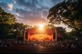 Enchanting Sunset at Majestic Open-Air Amphitheater