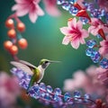 Enchanting Symmetry: Hummingbird Elegance