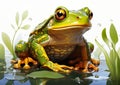 The Enchanting Tale of a Frog on a Saturated Leaf: A Fable of Am