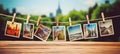 Enchanting travel backdrop with blurred bokeh, cultural landmarks, and cityscape silhouettes