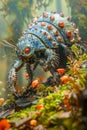Enchanting Underwater Fantasy Scenery with a Detailed Mechanical Crab Amongst Coral Reefs