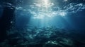 Enchanting underwater paradise mesmerizing water bubbles and ethereal glow of undersea light rays