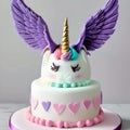 Enchanting Unicorn Cake: Horns and Wings Delight!\