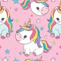 Enchanting Unicorn Fantasy Seamless Pattern Royalty Free Stock Photo