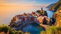 Enchanting Vernazza: Cinque Terres Cliffside Gem Royalty Free Stock Photo