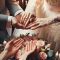 Enchanting Wedding Hand Ceremony Royalty Free Stock Photo