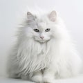 Enchanting White Fluffy Cat: A Fairytale-inspired National Geographic Photo