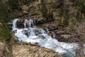 Enchanting Wilderness: Tranquil Waterfall in the Iconic Ordesa National Park Landscape Royalty Free Stock Photo