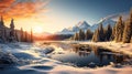 Enchanting Winter Nature Landscape