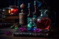 Enchanting Witchcraft Potion in Colorful Fairy Tale Style, Generative AI