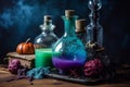 Enchanting Witchcraft Potion in Colorful Fairy Tale Style, Generative AI