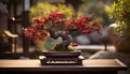 the enchanting world of a bonsai pomegranate tree