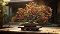 the enchanting world of a bonsai pomegranate tree