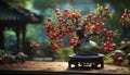 the enchanting world of a bonsai pomegranate tree