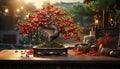 the enchanting world of a bonsai pomegranate tree