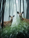 Enchanting world of deer amid the beauty of nature.