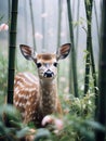 Enchanting world of deer amid the beauty of nature. Royalty Free Stock Photo