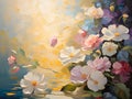 In the enchanting world of Impressionist strokes, the artist delicately composes the dance of a flower on the canvas.
