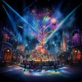 Enchanting World of Vibrant Characters on a Grand Stage