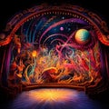 Enchanting World of Vibrant Characters on a Grand Stage