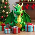 Enchanting Yuletide Dragon: A Merry Christmas Tale