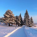 Beautiful and chilly winter day in LuleÃÂ¥ Royalty Free Stock Photo