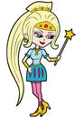 Enchantress with a magic wand Royalty Free Stock Photo