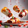 Enchilada wraps, traditional Mexican cooking